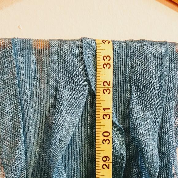 Turquoise Ruffled Scarf - Picture 4 of 8